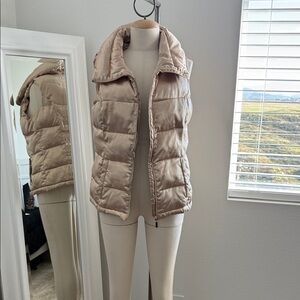 Charter Club Beige/golf Puffer Vest